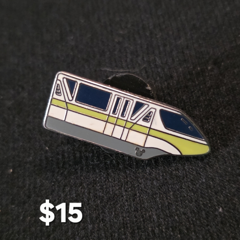 Monorail Enamel Pin - Lime Green